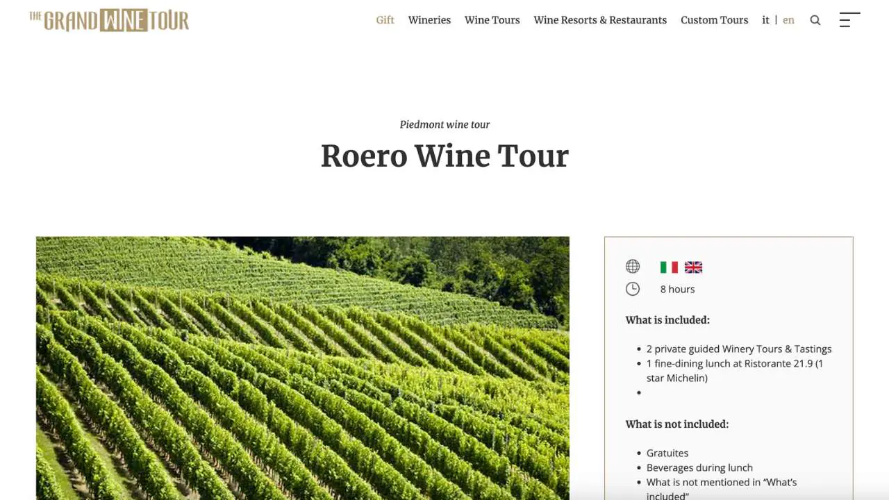 The Grand Wine Tour - Roero Wine Tour
