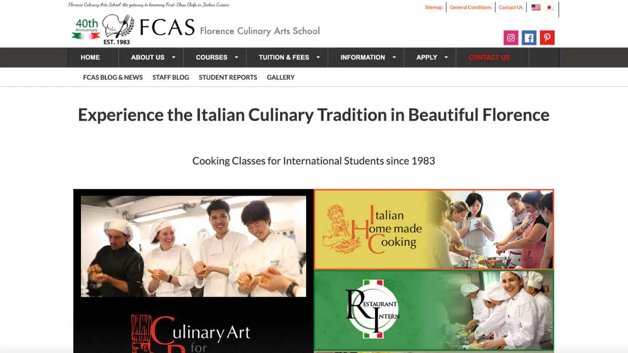 Florence culinary arts school Homepage - 1280x720