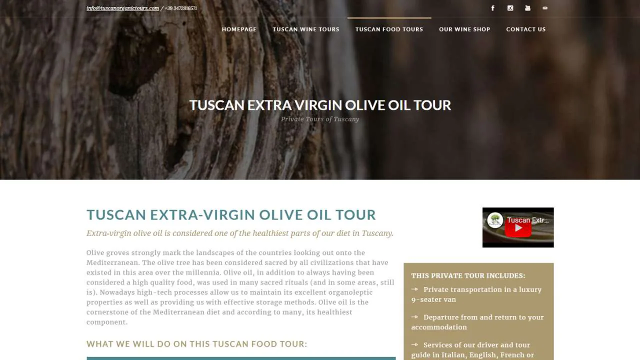 Tuscan Organic Tours Olive Oil Tour in Tuscany - 1280x720