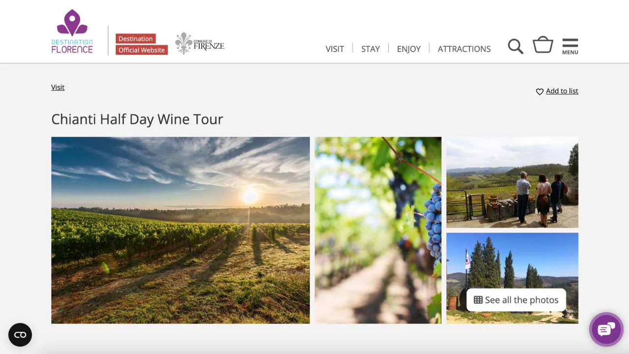 Destination Florence - Chianti Half Day Wine Tour