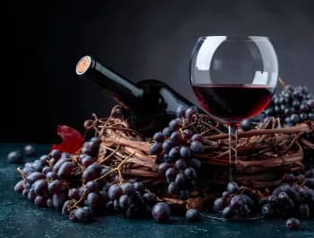 Wine bottle and big glass - 350×265