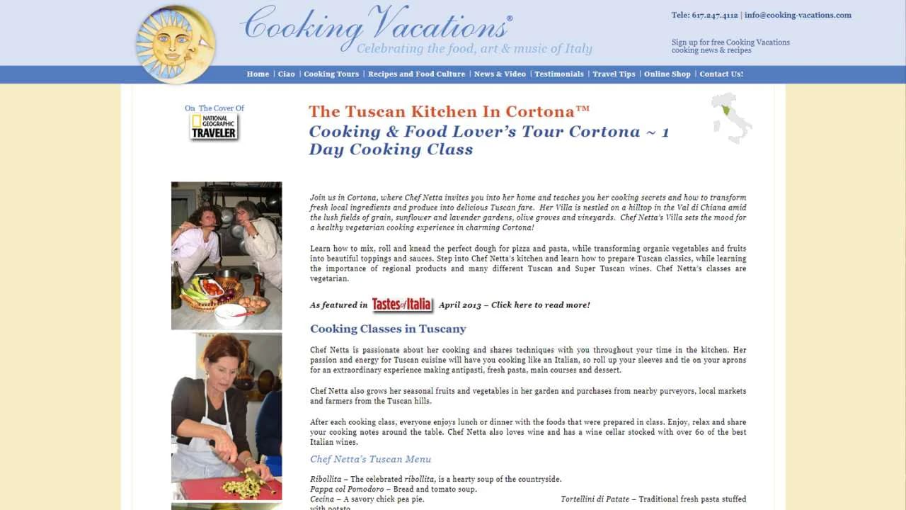 Cooking Vacations Italian Cooking Classes Cortona - 1280x720