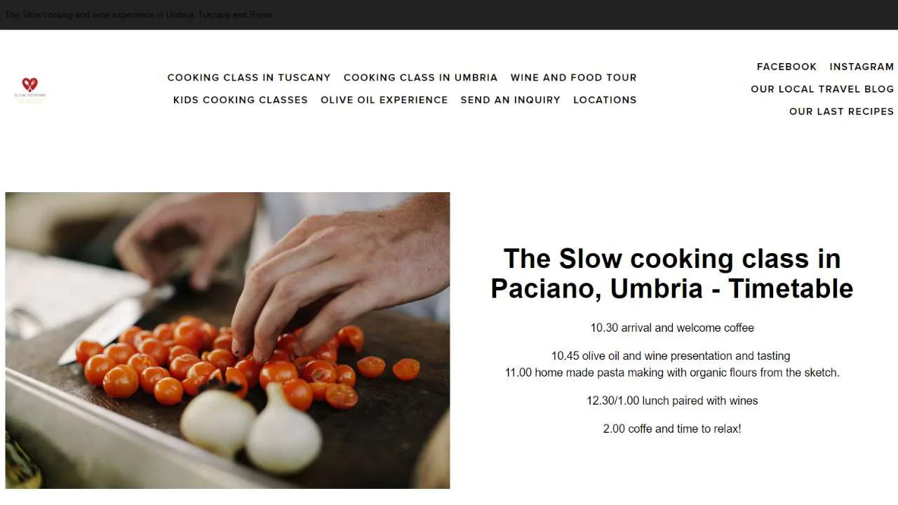 Slow Cooking School Cooking class Umbria - 1280x720