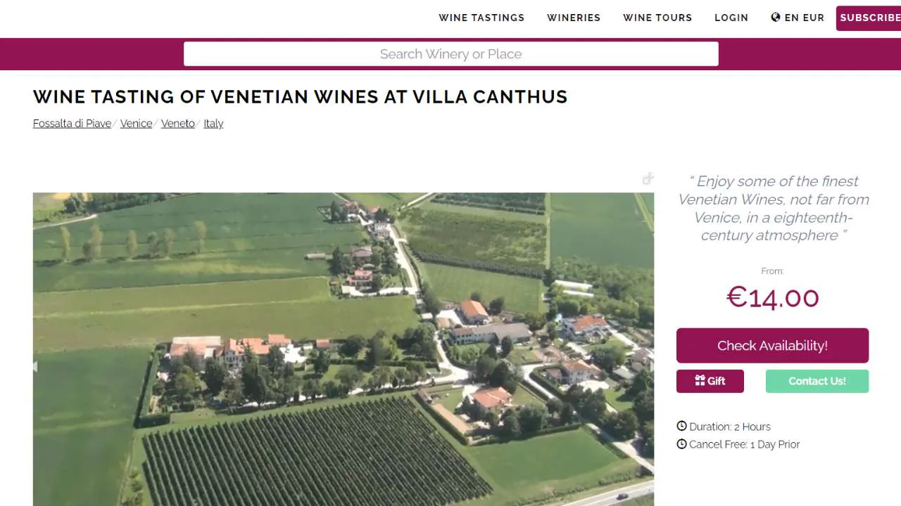 Windering Wine Tours in Venice - 1280x720
