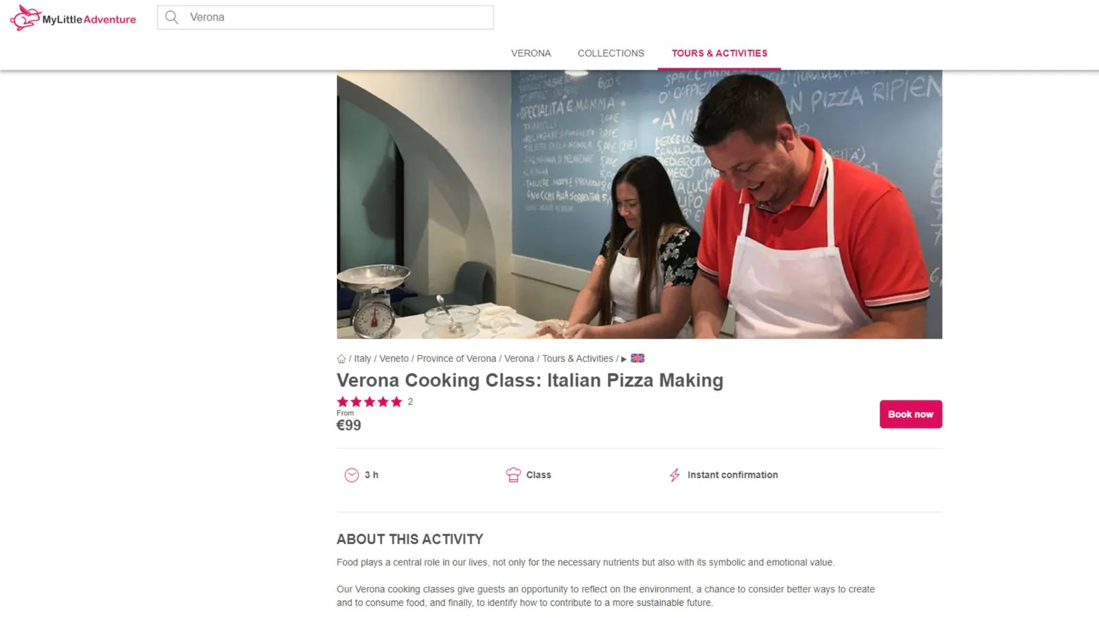 My Little Adventure - Italian cooking classes in Verona: Pizza making class