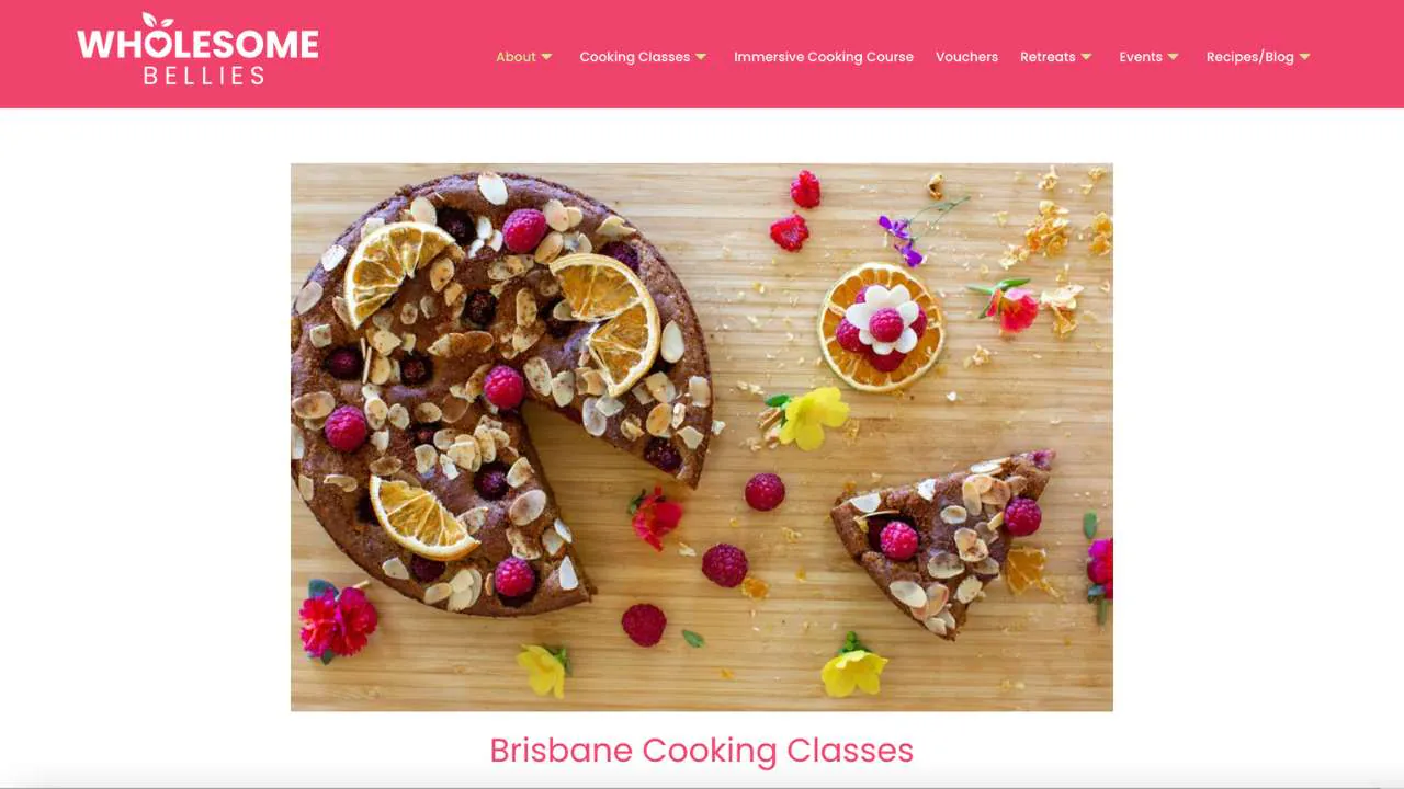 Wholesome Bellies' Cooking classes page - 1280x720