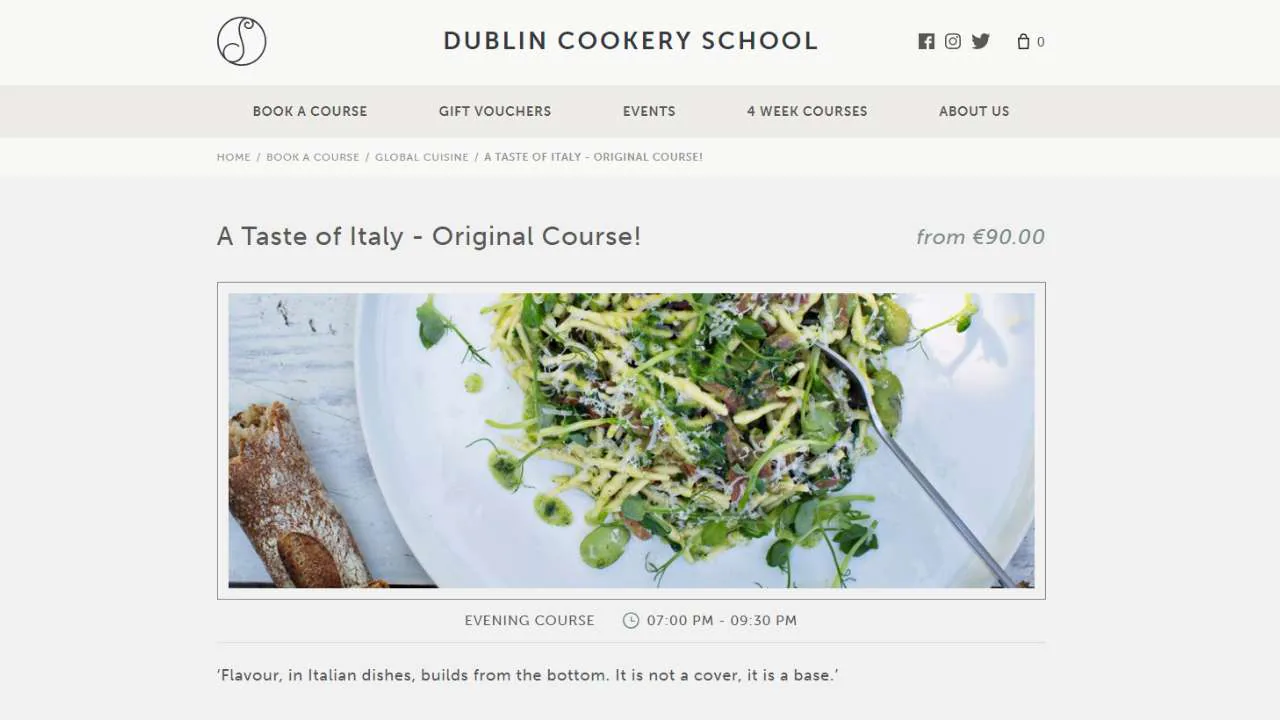 Dublin Cookery School Italian Cooking Class - 1280x720
