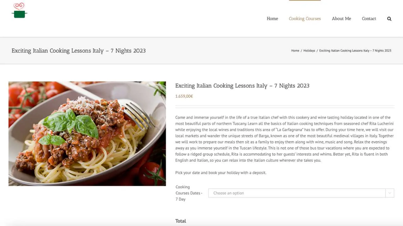 7 nights Tuscany cooking vacation by Cook and Dine with Rita - 1280x720