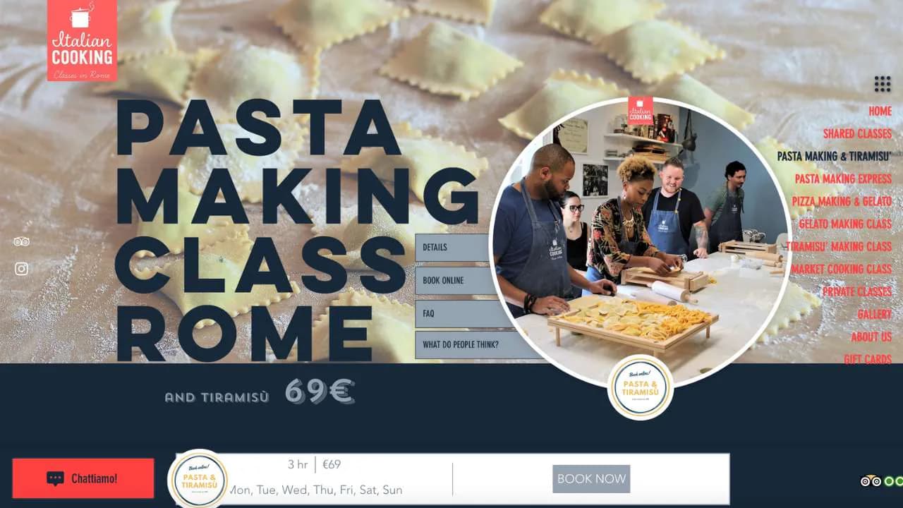 Italian cooking Classes in Rome - pasta making class rome - 1280x720