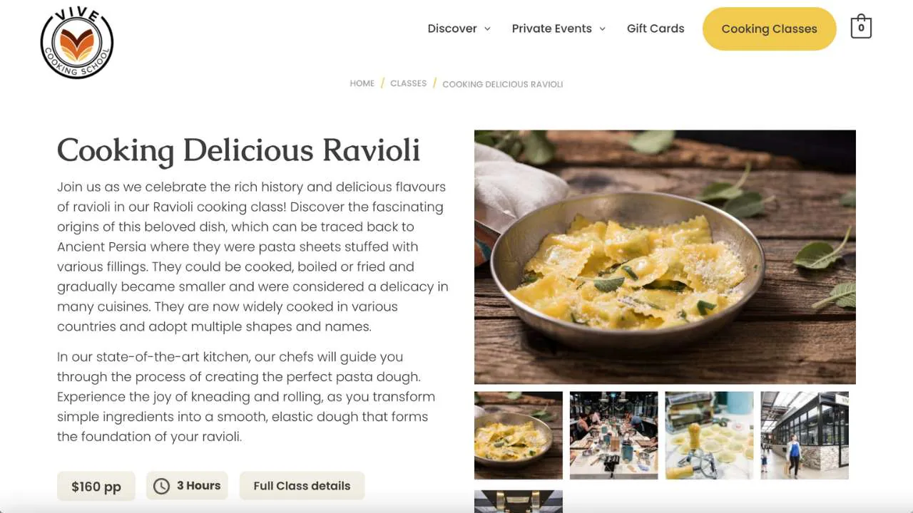 Cooking delicious ravioli by Vive cooking school - 1280x720