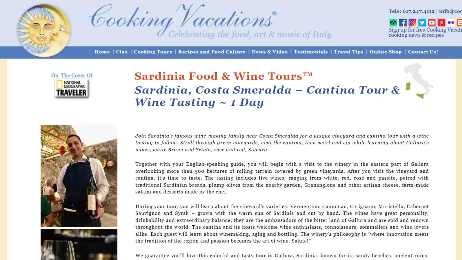 Cooking vacations wine tour Sardinia - 1280x720