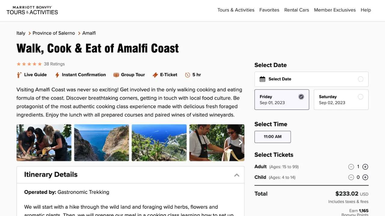Walk, Cook and Eat of Amalfi Coast by Marriott Bonvoy - 1280x720