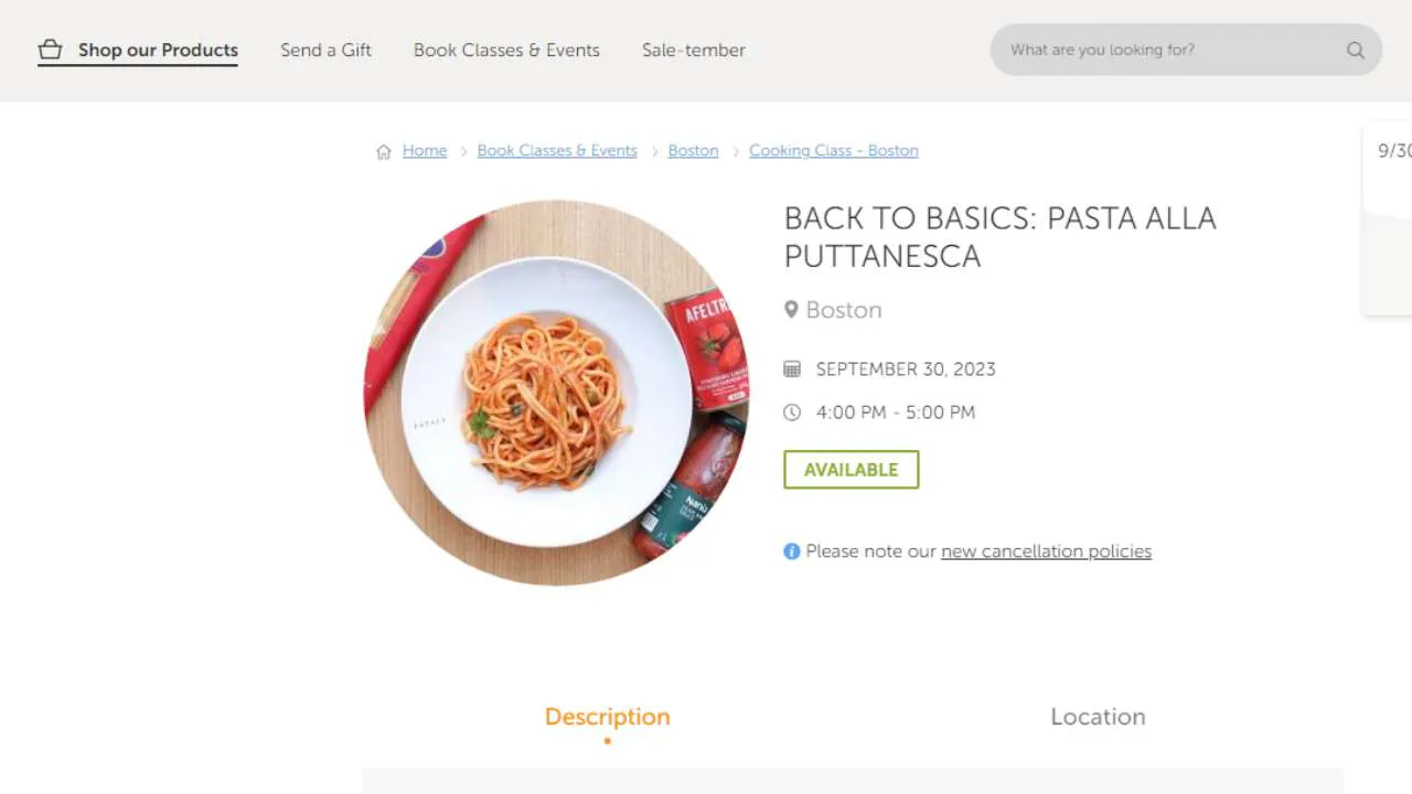 Eataly - Pasta alla Putanesca Class - 1280x720
