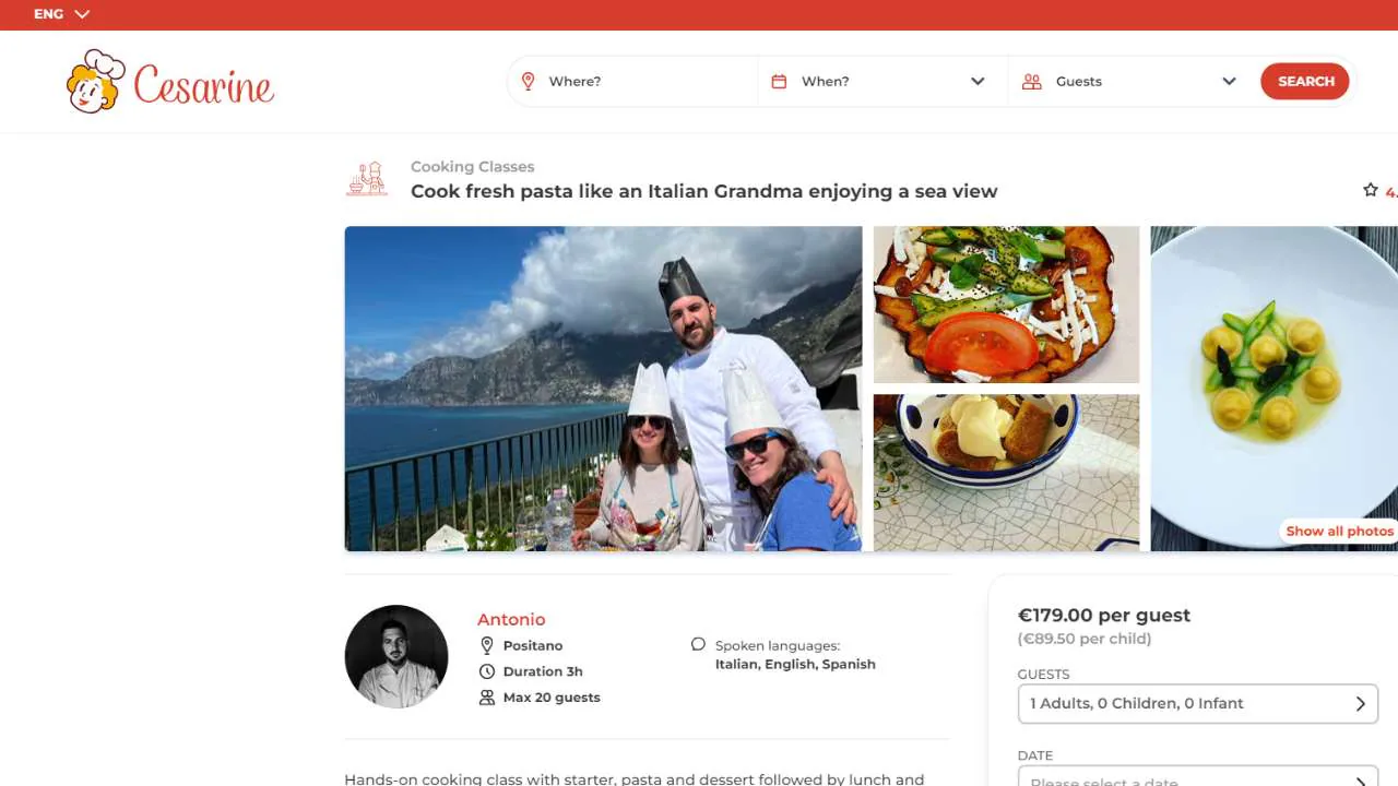 Cesarine Italian Cooking Classes in Positano - 1280x720
