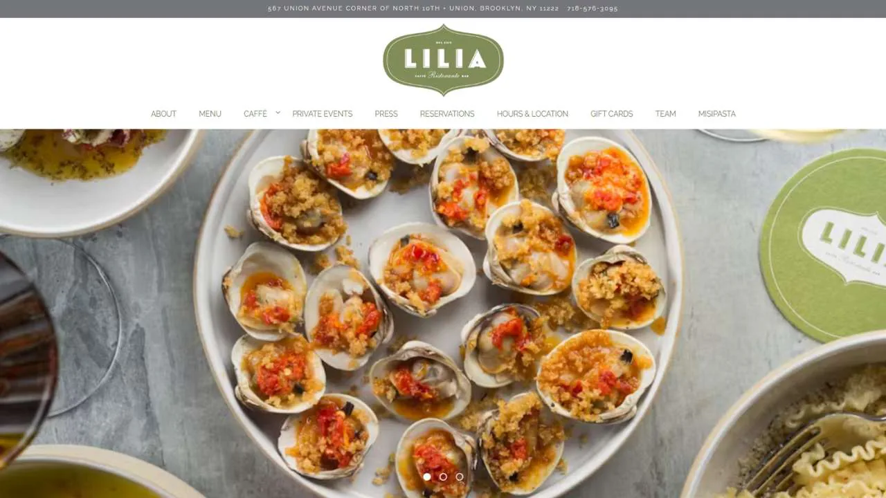 Lilia Ristorante Italian restaurant NYC - 1280x720