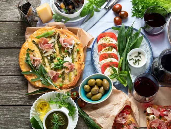 Different Italian dishes and sides - 350×265