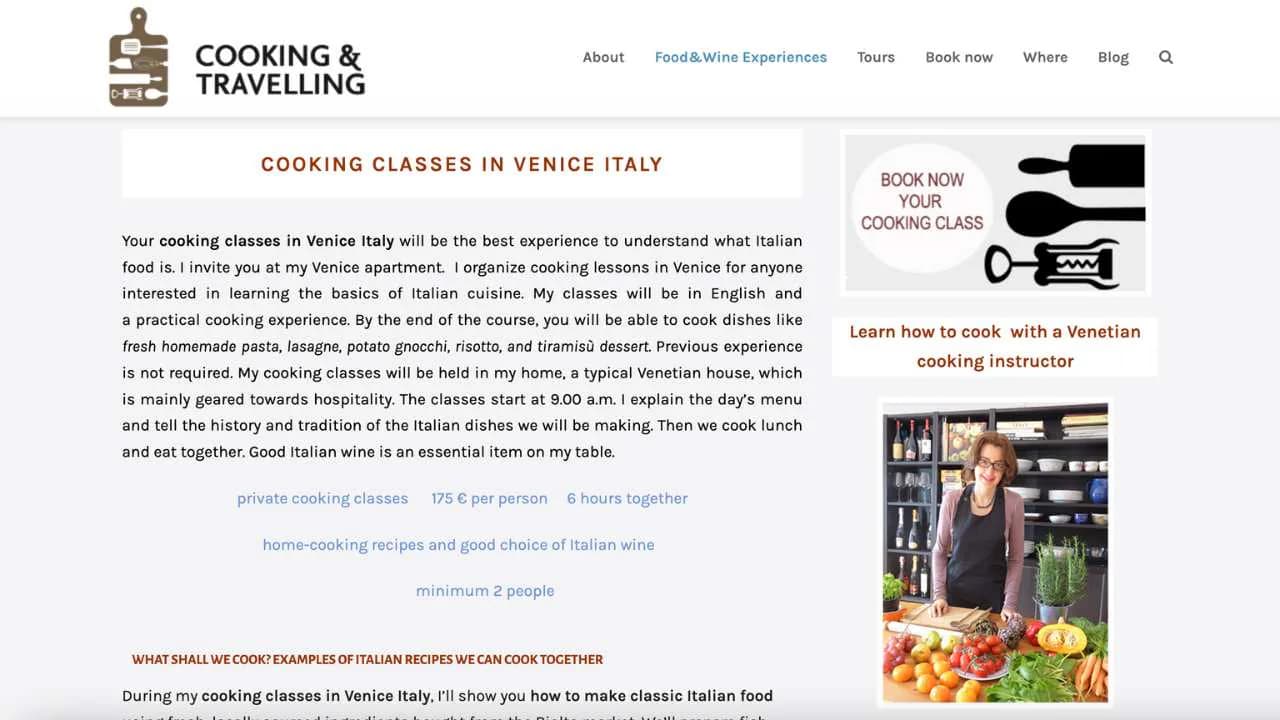 Cooking classes in Venice Italy by Cooking and Travelling - 1280x720