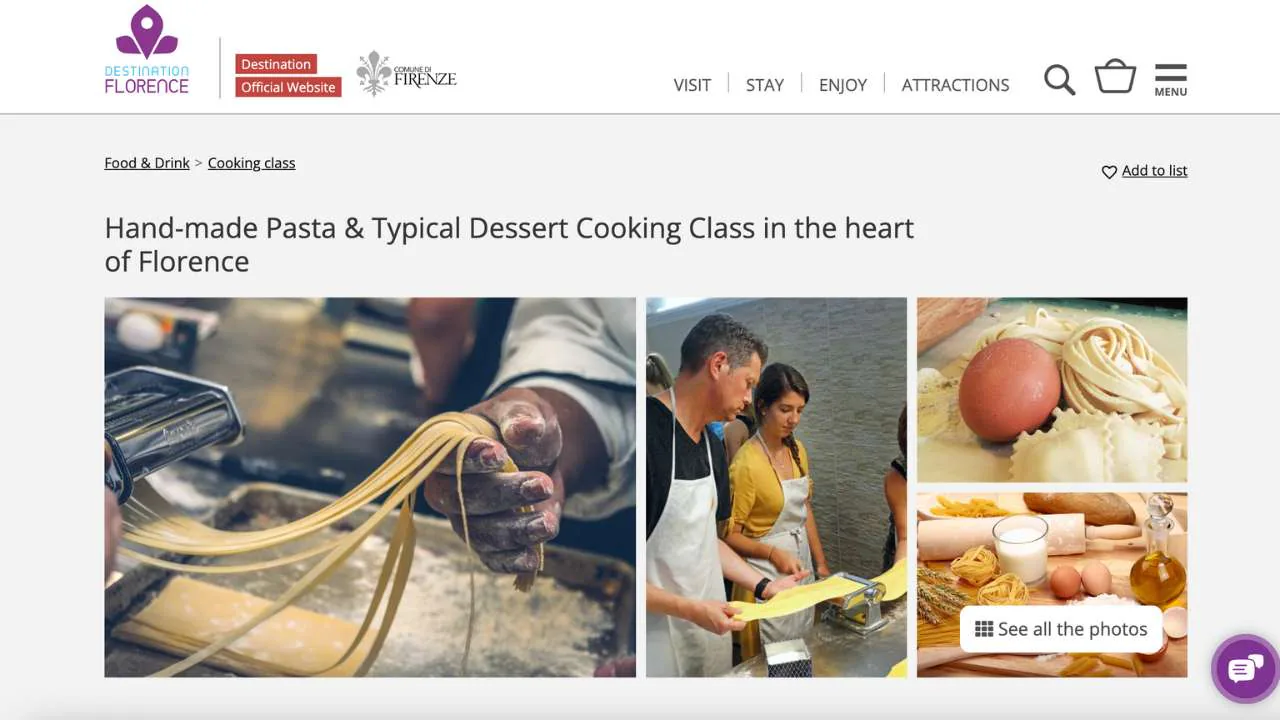 Pasta and dessert class with destination Florence - 1280x720