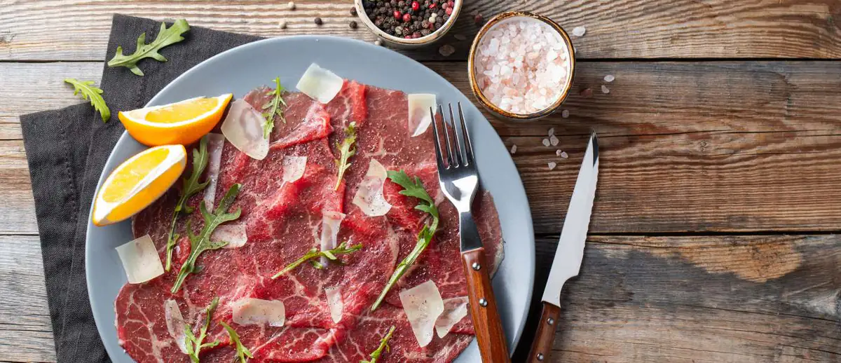 Italian Carpaccio Recipe Feature Image - 1390x600