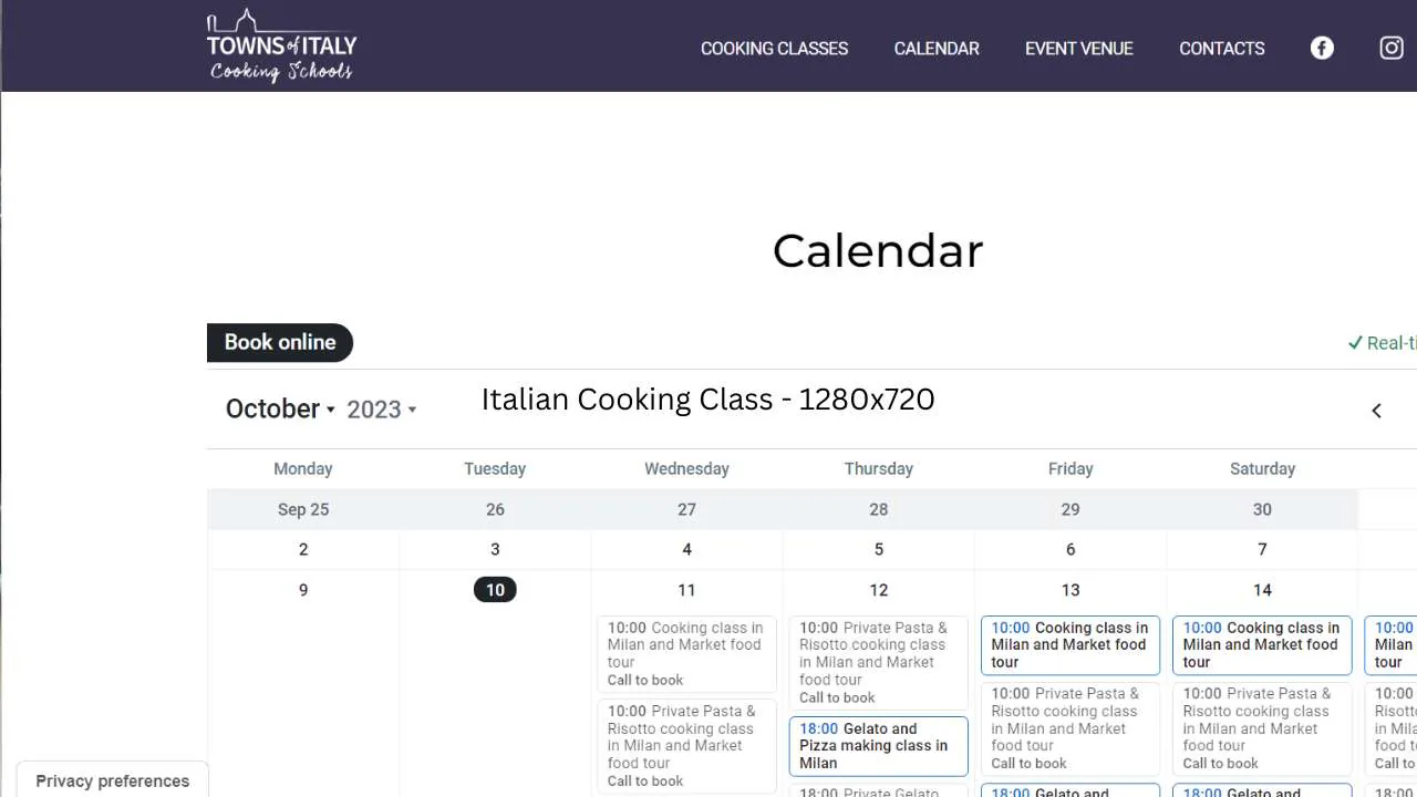 Towns of Italy Italian Cooking Class - 1280x720