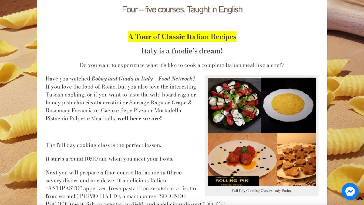 The Rolling Pin Cooking School- Regional Italian cooking class - 1280x720