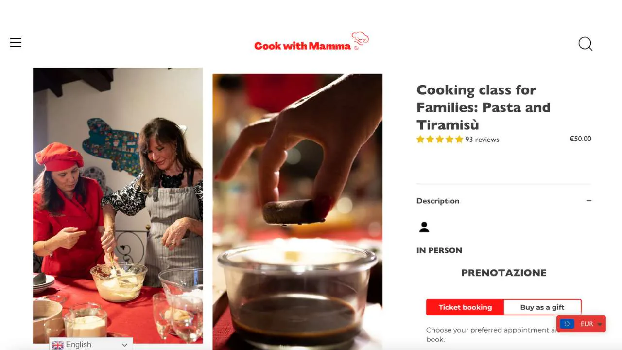 Cook with Mamma - Pasta and Tiramisu class - 1280x720