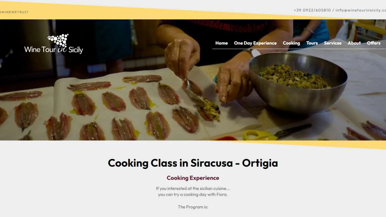 Wine tour in sicily Italian cooking class Syracuse - 1280x720
