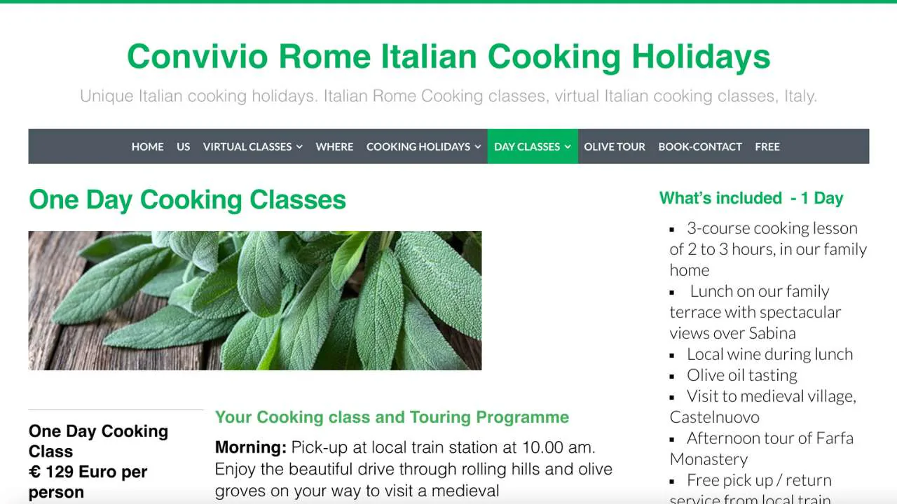 One day cooking class with Convivio Rome - 1280x720