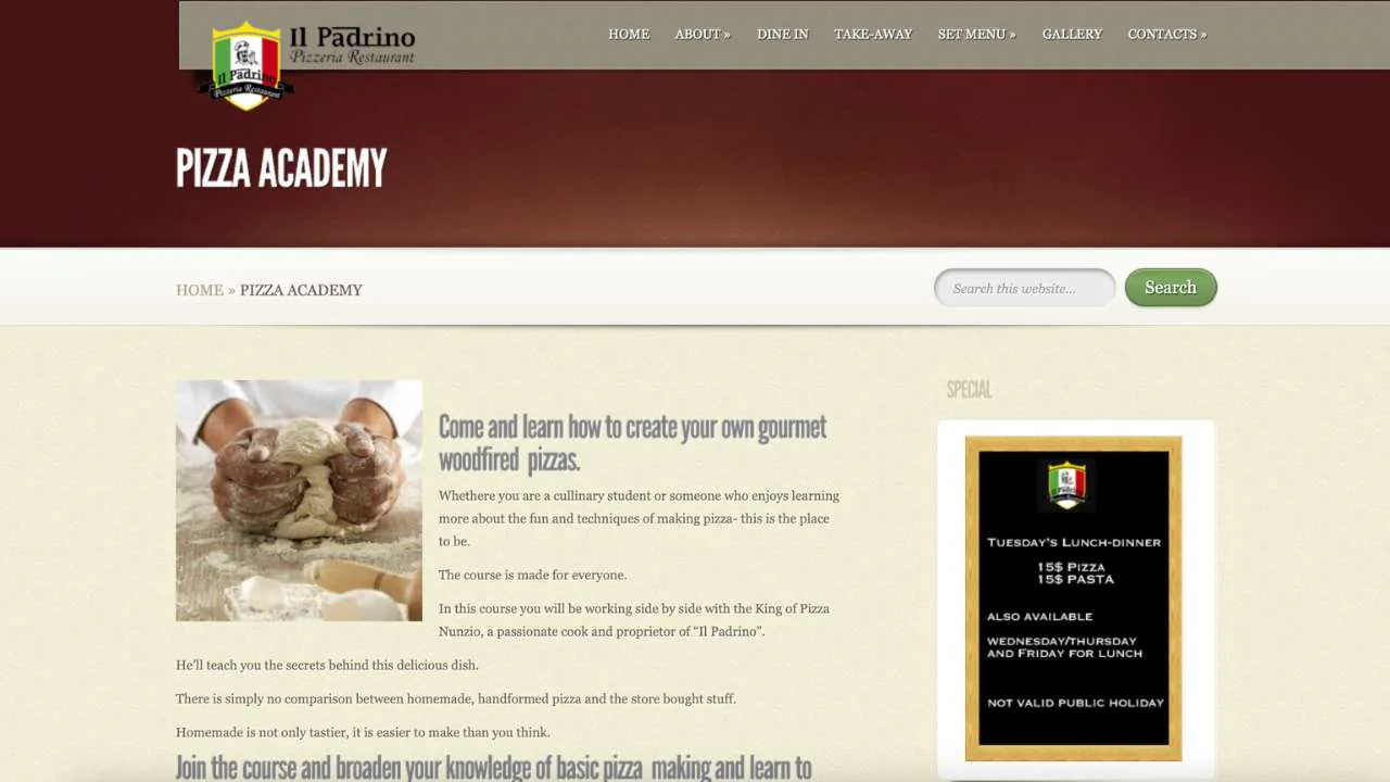 Pizza Academy at Il Padrino Pizzeria Restaurant - 1280x720