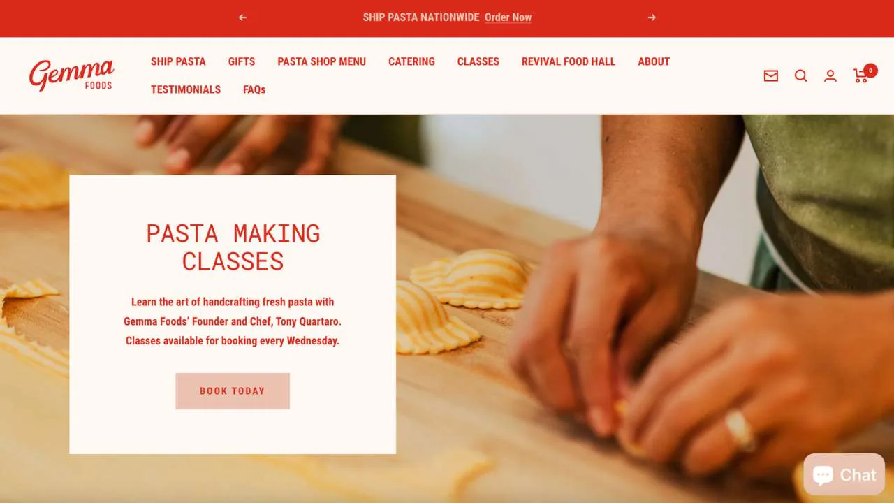 Pasta making classes by Gemma Foods - 1280x720