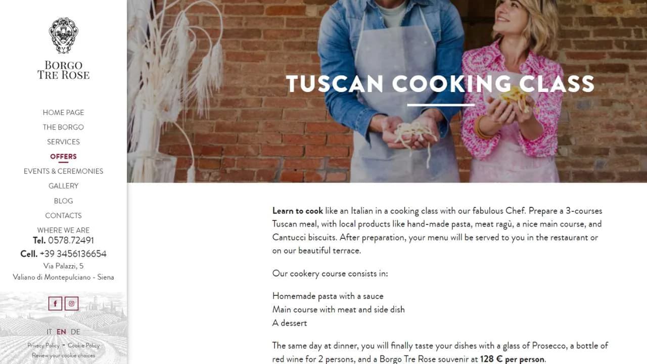 Borgo Tre Rose Italian Cooking Classes Montepulciano - 1280x720