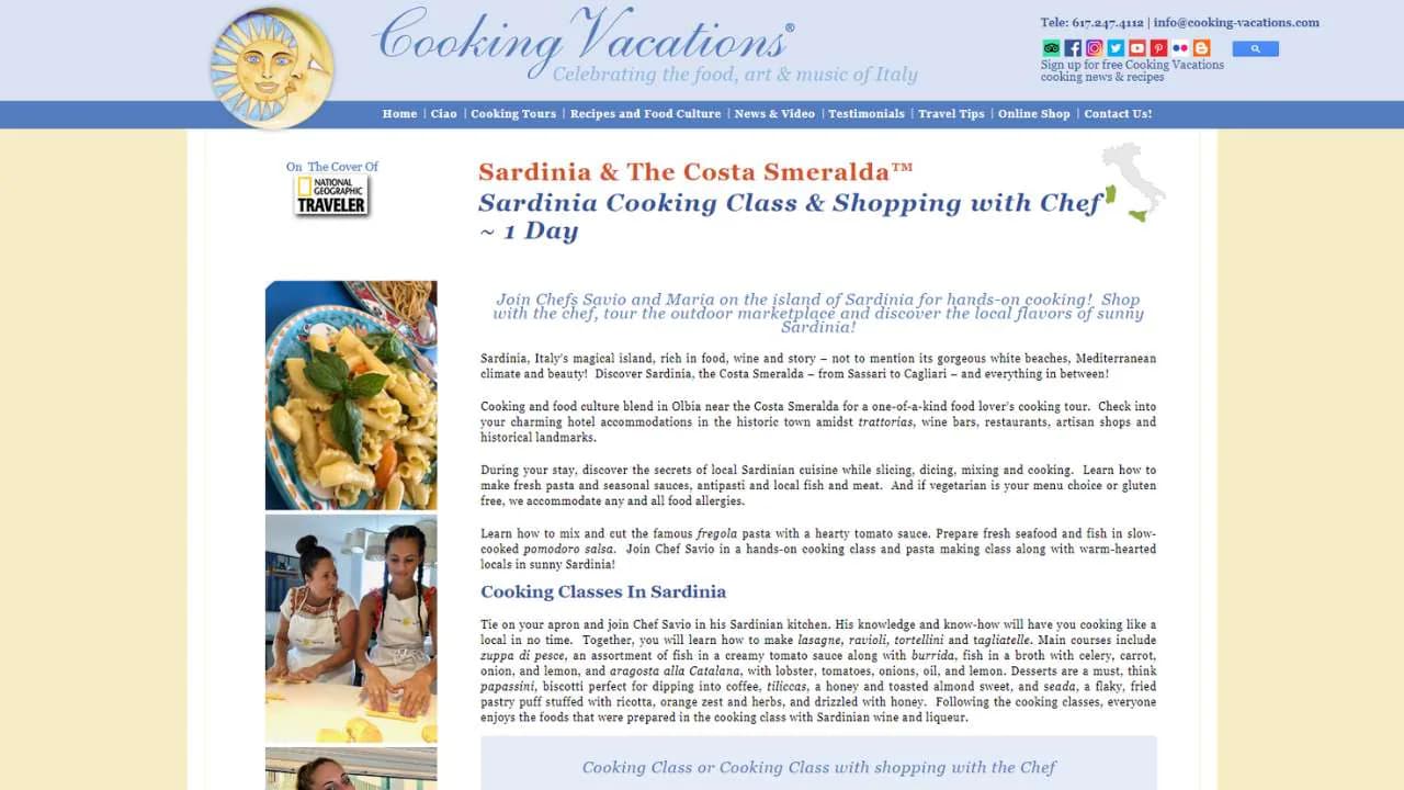 Cooking Vacations Italian cooking class Sardinia - 1280x720