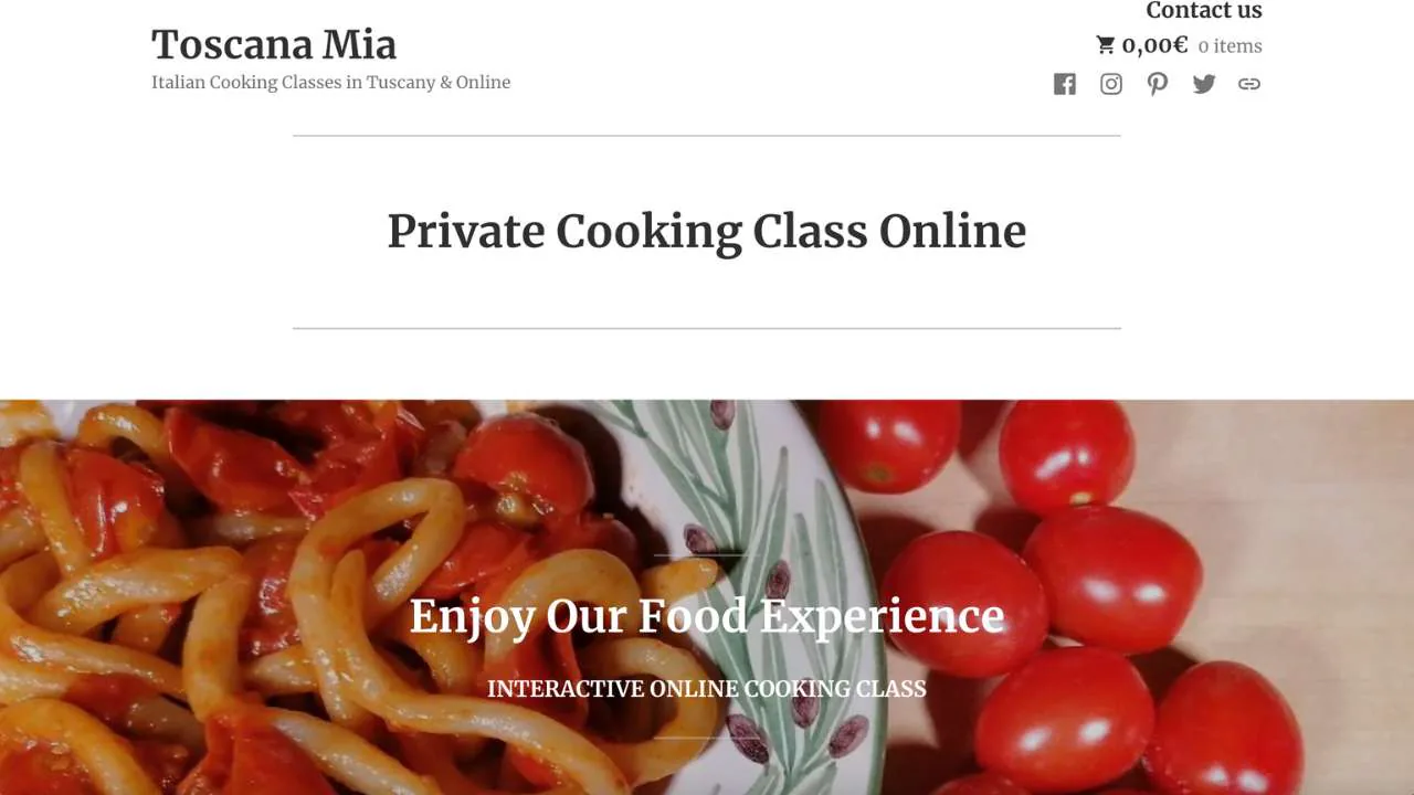 Toscana Mia Private cooking classes online