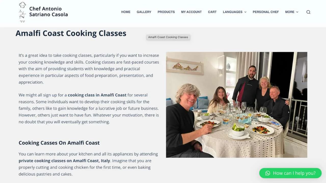 Amalfi Coast Cooking Classes by Chef Antonio Satriano Casola - 1280x720