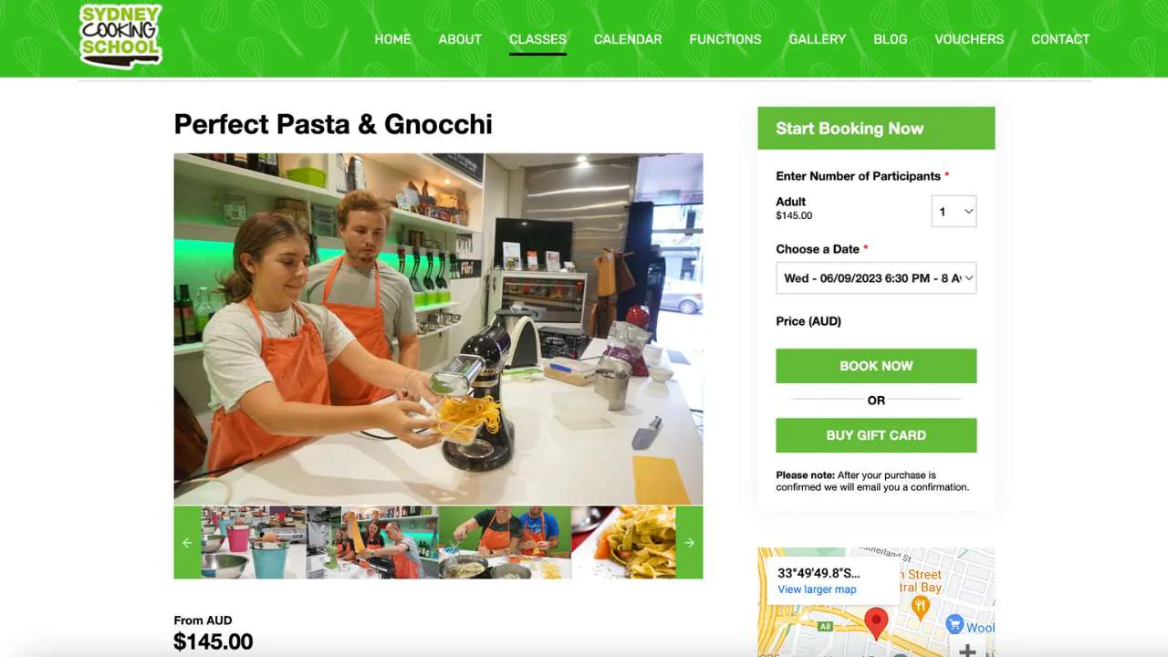 Perfect pasta and gnocchi by Sydney cooking school