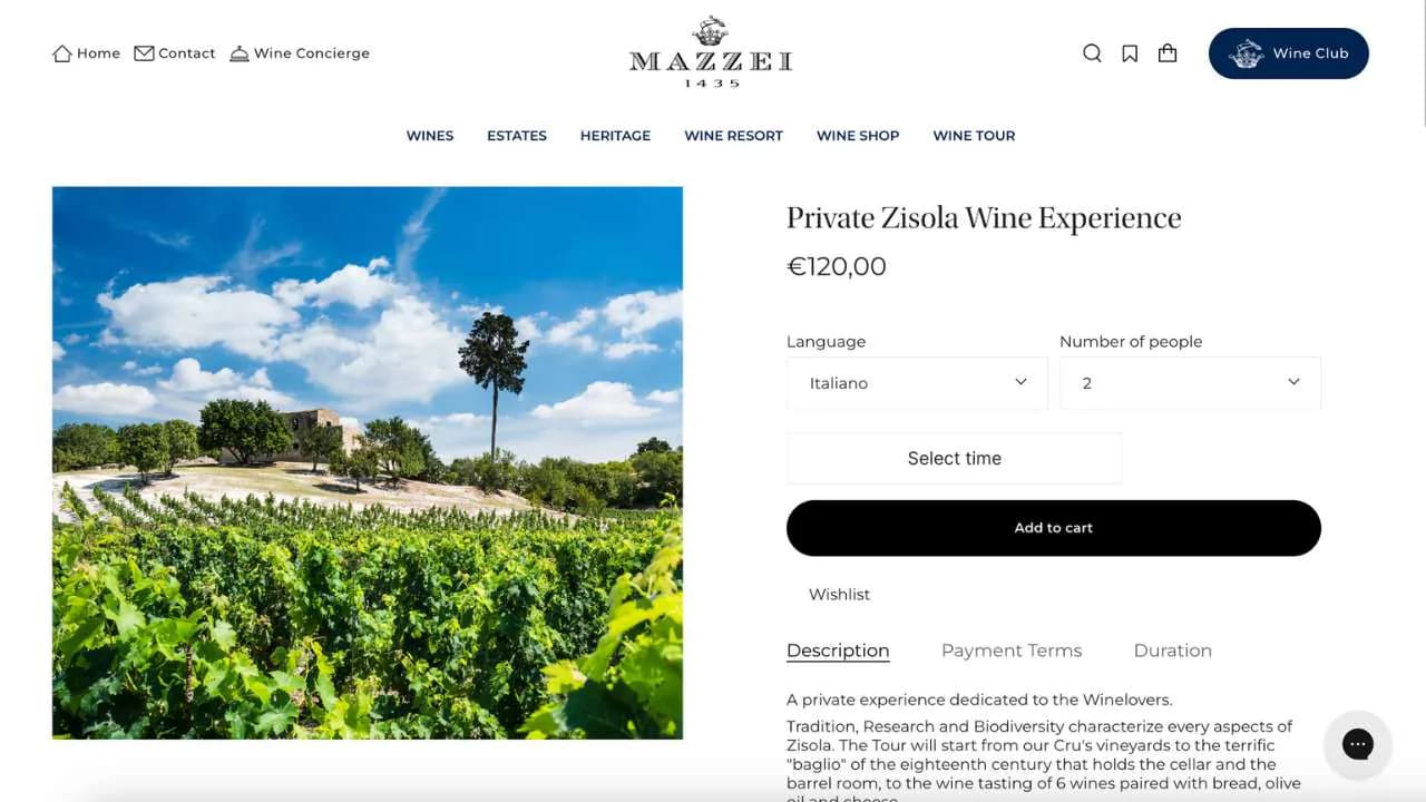 Mazzei - Private Zisola Wine Experience