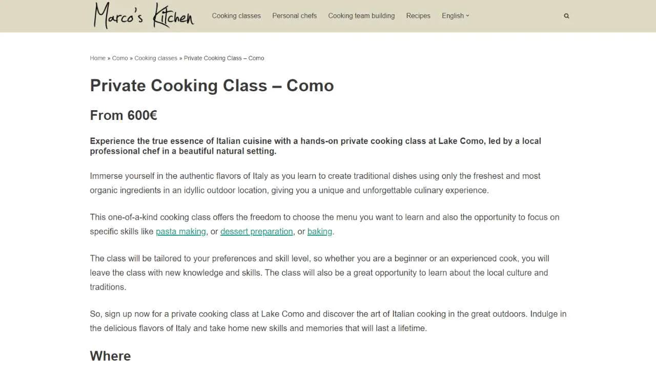 Marco's Kitchen Italian Cooking Class in Northern Italy - 1280x720
