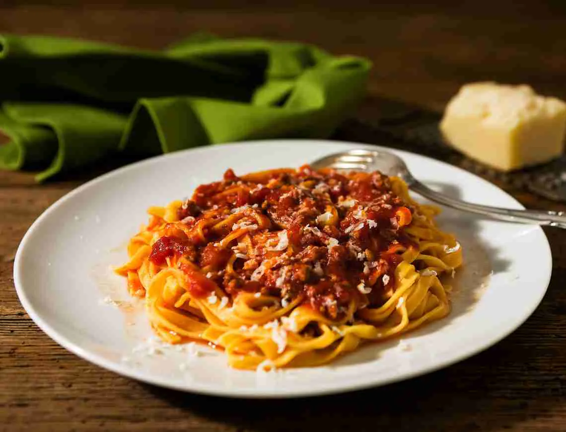Tagliatelle with bolognese sauce - 799x610