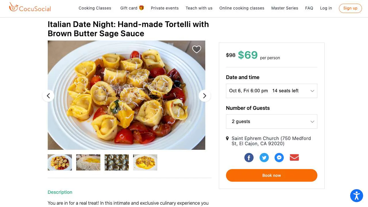 Hand-made tortelli class by Cocusocial - 1280x720