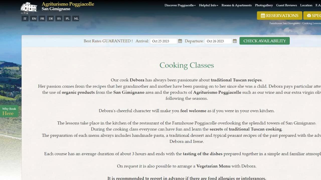 Italian Cooking Class San Gimignano - 1280x720