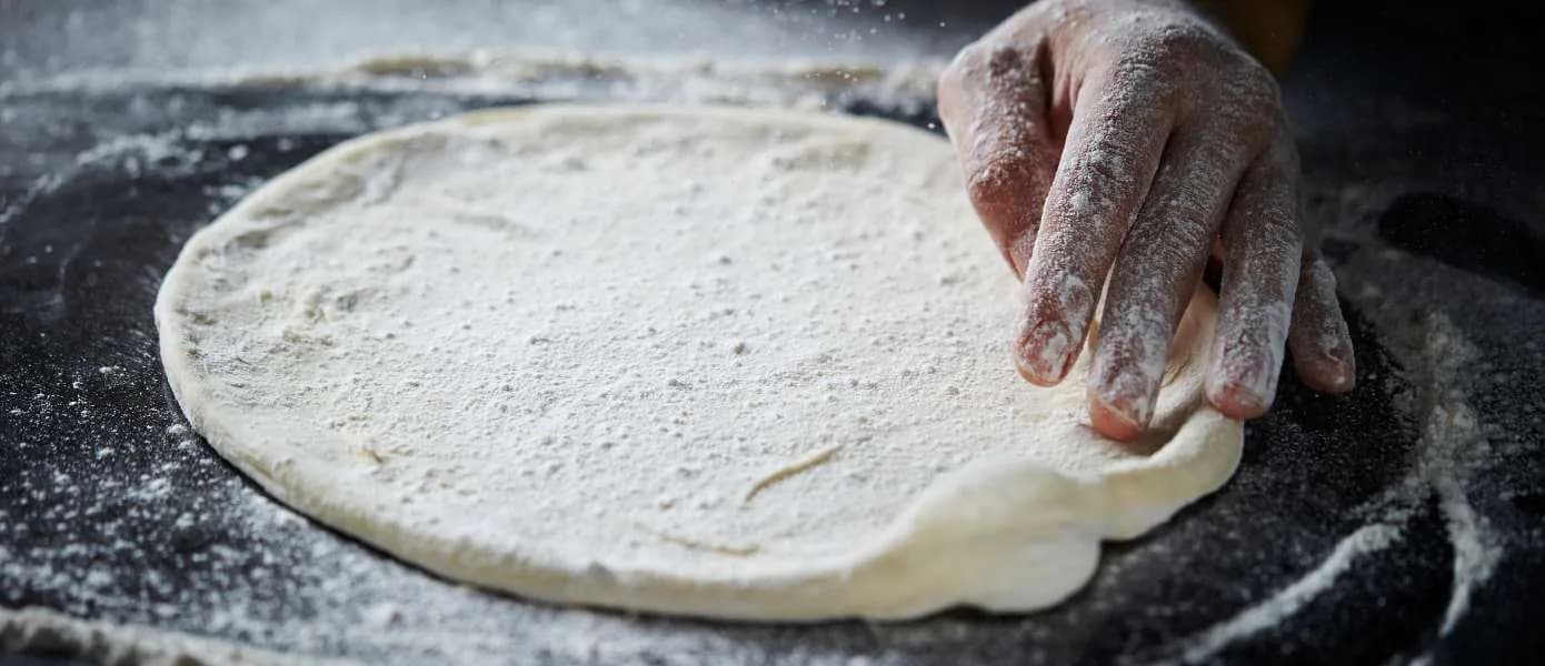 Pizza Dough Recipe Feature Image - 1390x600