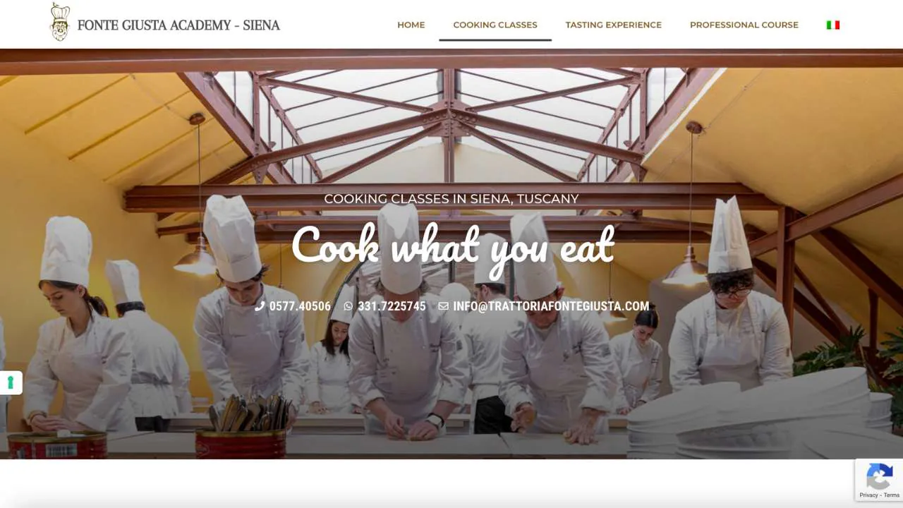 Fonte Giusta Academy Siena - cooking classes page - 1280x720
