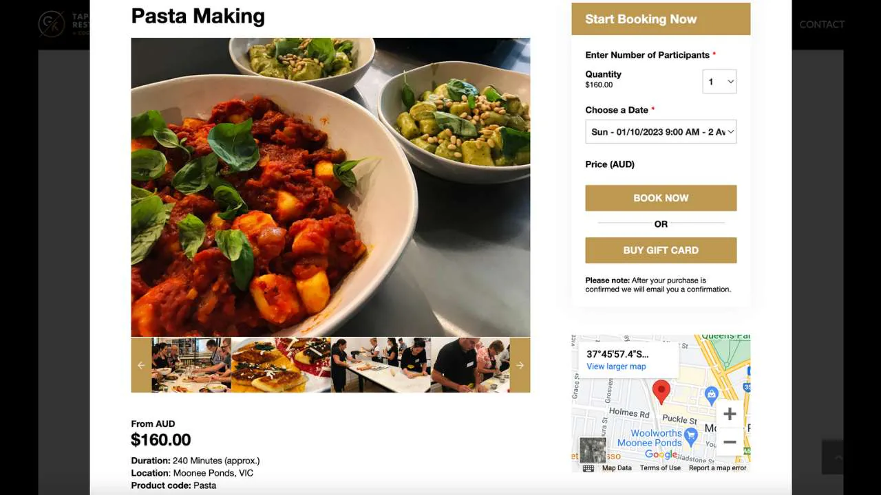 Gourmet Kitchen pasta making class - 1280x720