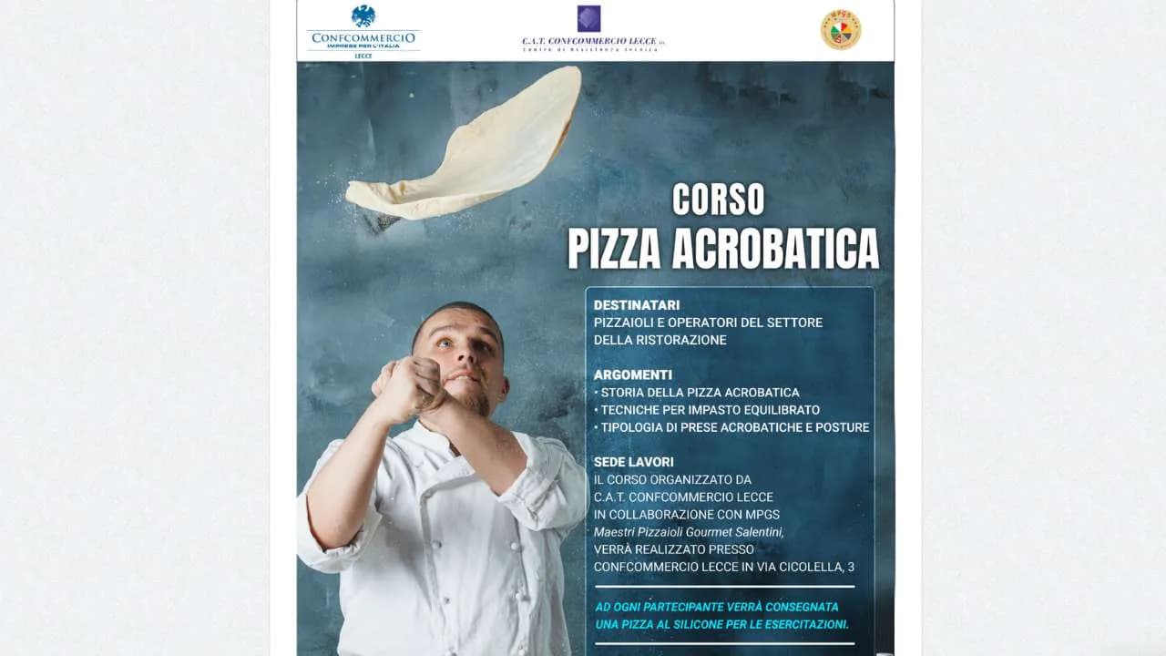 Corso pizza acrobatica with confcommercio