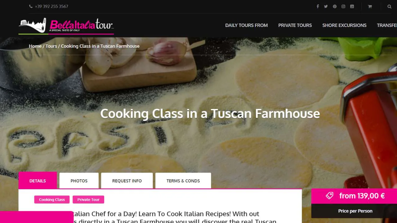 Bella Alta Lia Tour Tuscan Farmhouse cooking class - 1280x720