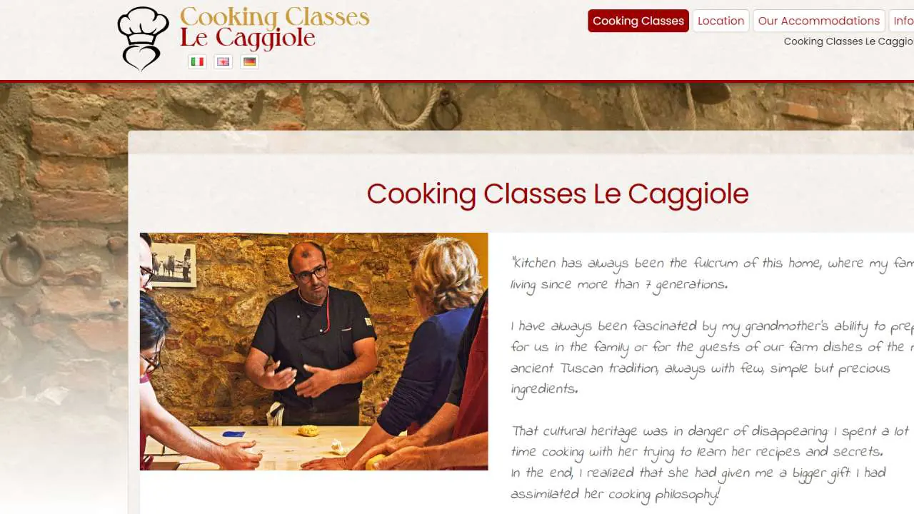 Le Caggiole Italian cooking class Tuscany with accommodation - 1280x720