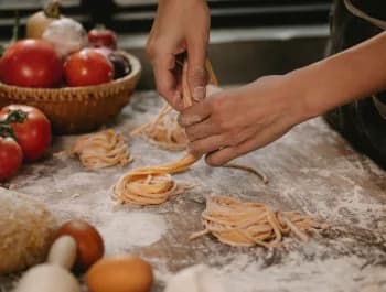 Fresh pasta being made - 350×265