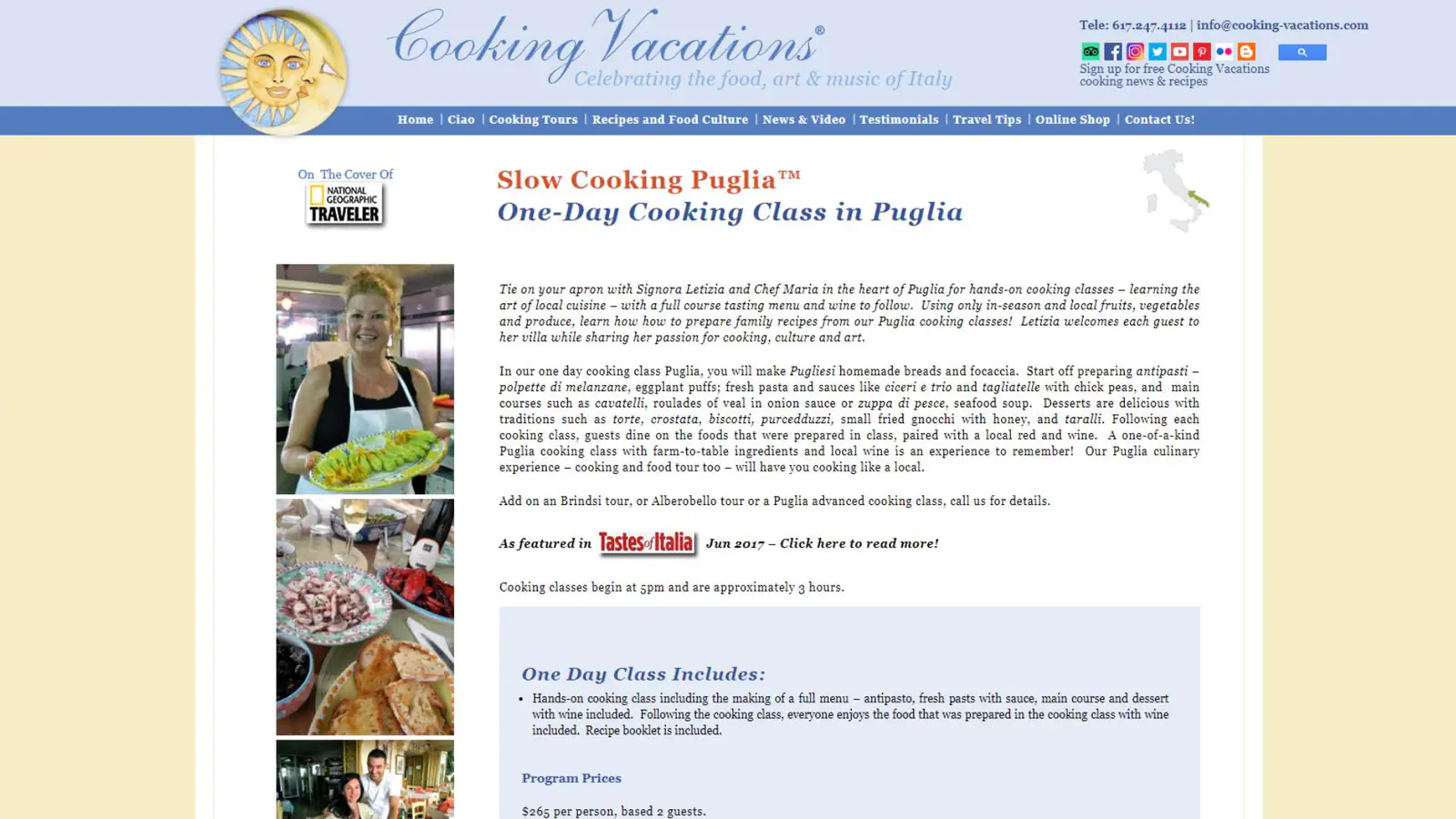 Cooking Vacations Italian cooking class Puglia - 1280x720
