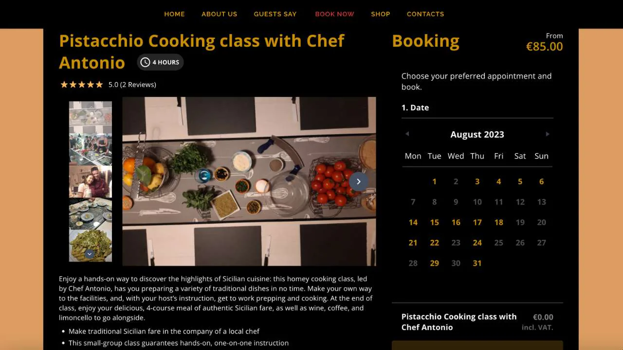Pistacchio cooking class with Chef Antonio by Domus Kitchen - 1280x720
