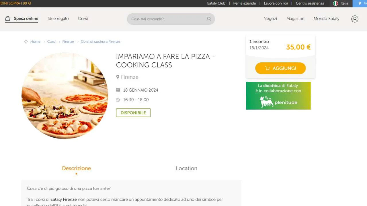 Eataly Pizza Cooking Class Florence - 1280x720